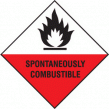 Spontaneously combustible sign