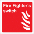 Firefighters switch sign