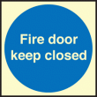Fire door keep closed sign