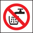 Not drinking water sign