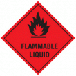 Flammable liquid sign