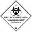 Infectious substance diamond sign