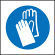 Hand protection symbol sign