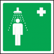 Emergency shower symbol sign