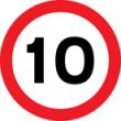 10 MPH sign