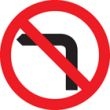 No left turn sign