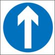 Straight ahead only sign