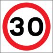 30 MPH speed limit sign