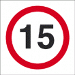 15 MPH speed Limit sign