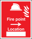 Fire point right location sign