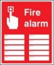 Fire alarm zones 10 sign