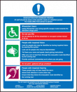 Evacuation for disabled people sign