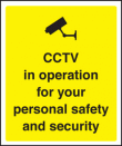 CCTV in operation for personal sign
