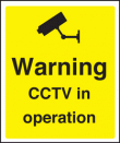 Warning CCTV in operation sign