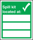 Spill kit located at sign