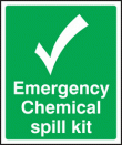 Emergency chemical spill kit sign