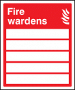 Fire wardens sign