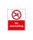 No snorkelling sign