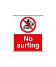 No surfing sign
