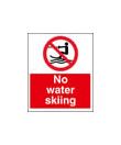 No water skiing sign