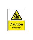 Caution slipway sign