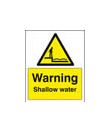 Warning shallow water sign