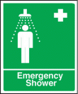 Emergency shower sign