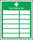 First aiders are sign