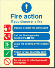 Fire action manual dial without lift sign