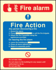 Fire action/call point without lift sign
