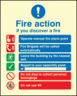 Fire action/call point with lift sign