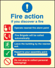 Fire action auto dial without lift sign