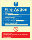 General fire action with lift sign