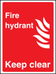 Fire hydrant keep clear sign