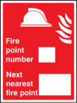 Fire point number / next nearest fire point sign