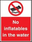 No inflatables sign