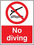 No diving sign