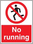 No running sign