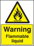 Flammable liquid sign