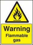 Flammable gas sign