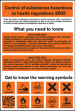 COSHH Control substances hazardous to health poster 58117