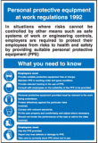 Personal protective equipmentment regs poster 58113