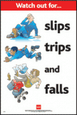 Safety slips trips falls poster 59803