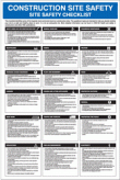 Construction site safety checklist poster 58126