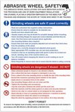 Abrasive wheel dangers & precautions poster 58124