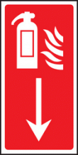 Fire Extinguisher down sign