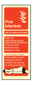 Fire blanket identification sign