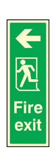 Fire exit left sign