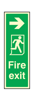 Fire exit right sign