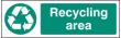 Recycling area sign